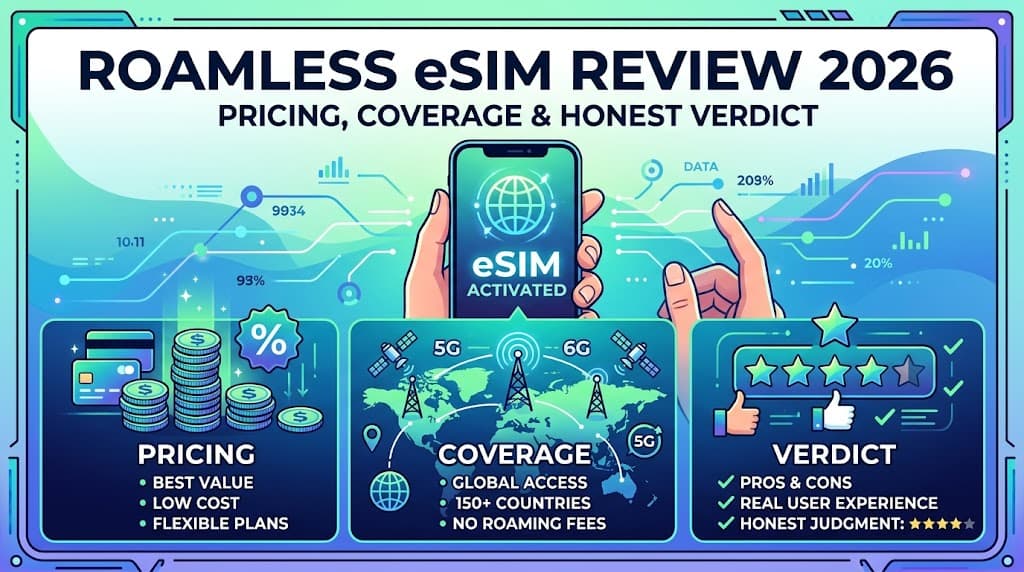Roamless eSIM Review 2026: Pricing, Coverage & Honest Verdict