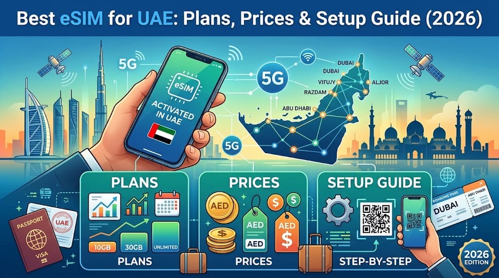 Best eSIM for UAE: Plans, Prices & Setup Guide (2026)