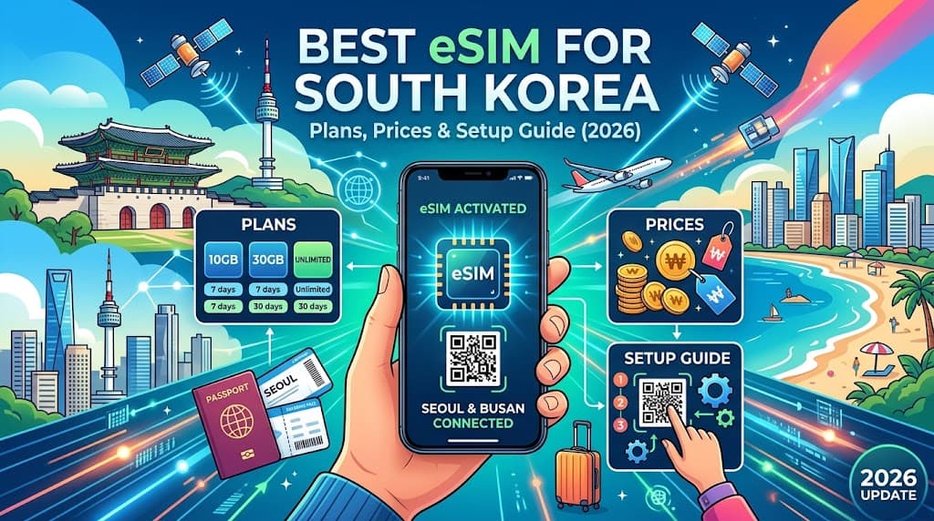 Best eSIM for South Korea: Plans, Prices & Setup Guide (2026)