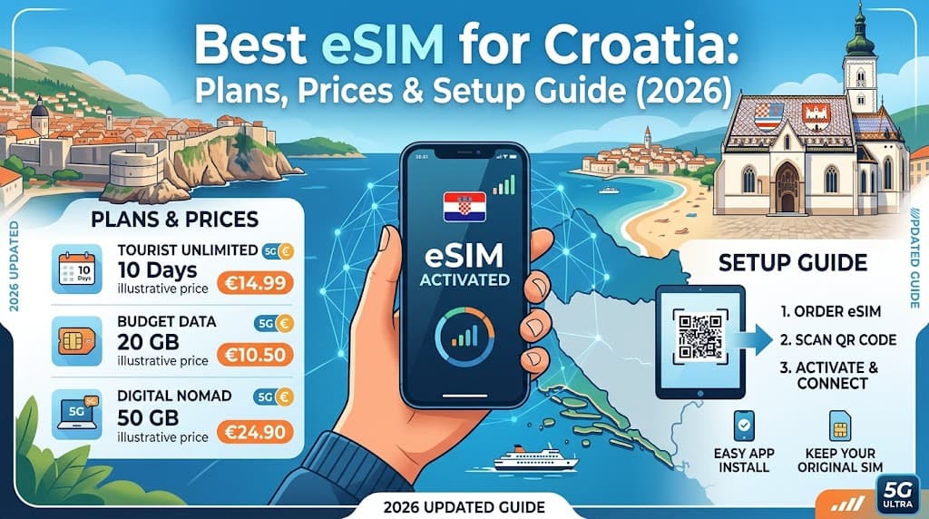 Best eSIM for Croatia: Plans, Prices & Setup Guide (2026)