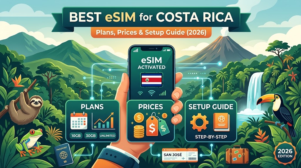 Best eSIM for Costa Rica: Plans, Prices & Setup Guide (2026)